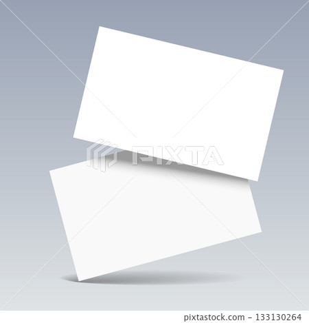 White business card icon in flat style. Blank template vector illustration on isolated background. Sticker, sheet, label, banner sign business concept. White business card icon in flat style. Blank template vector illustration on isolated background. Sticker, sheet, label, banner sign business concept. 133130264