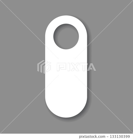 Door hanger icon in flat style. Do not disturb card vector illustration on isolated background. Hotel room sign business concept. 133130399
