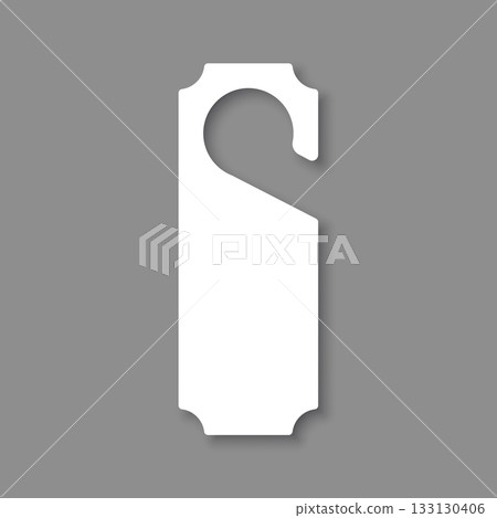 Door hanger icon in flat style. Do not disturb card vector illustration on isolated background. Hotel room sign business concept. Door hanger icon in flat style. Do not disturb card vector illustration on isolated background. Hotel room sign business concept. 133130406