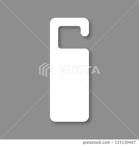 Door hanger icon in flat style. Do not disturb card vector illustration on isolated background. Hotel room sign business concept. 133130407