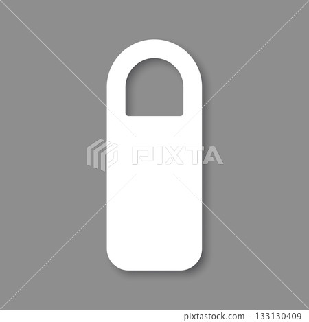 Door hanger icon in flat style. Do not disturb card vector illustration on isolated background. Hotel room sign business concept. 133130409