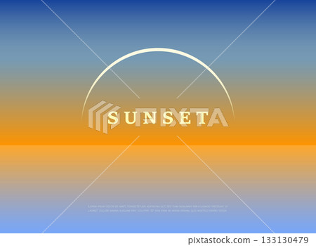 Sky sunset background. Sunrise colourful vector illustration. Gradient layout banner business concept. 133130479