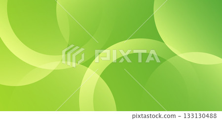 Abstract background with circle elements. Green simple round art vector illustration. Wave layout banner business concept. 133130488