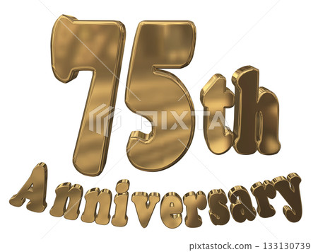 3DCG文字“75週年紀念/75週年紀念標誌閃耀” 3DCG文字“75週年紀念/75週年紀念標誌閃耀” 133130739