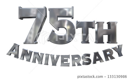 3DCG文字“75週年紀念/75週年紀念標誌閃耀” 3DCG文字“75週年紀念/75週年紀念標誌閃耀” 133130986