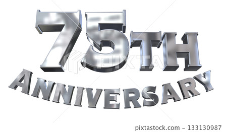 3DCG文字“75週年紀念/75週年紀念標誌閃耀” 3DCG文字“75週年紀念/75週年紀念標誌閃耀” 133130987