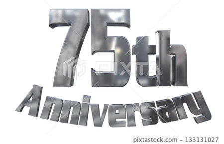 3DCG文字“75週年紀念/75週年紀念標誌閃耀” 3DCG文字“75週年紀念/75週年紀念標誌閃耀” 133131027