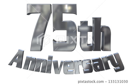 3DCG文字“75週年紀念/75週年紀念標誌閃耀” 133131030