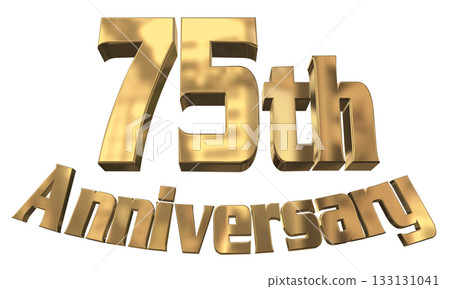 3DCG文字“75週年紀念/75週年紀念標誌閃耀” 3DCG文字“75週年紀念/75週年紀念標誌閃耀” 133131041