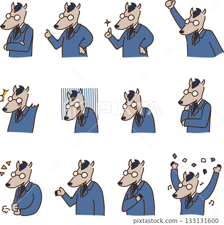 A horse giving a presentation in a suit A horse giving a presentation in a suit 133131600