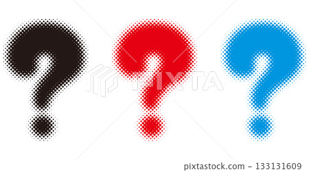 Halftone question mark illustration set Halftone question mark illustration set 133131609