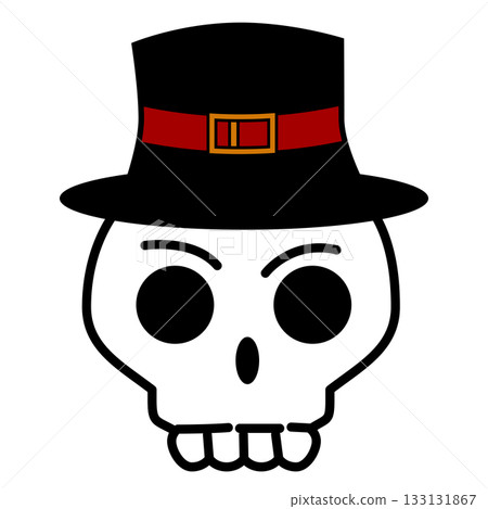 Gothic Christmas Skull with hat icon 133131867