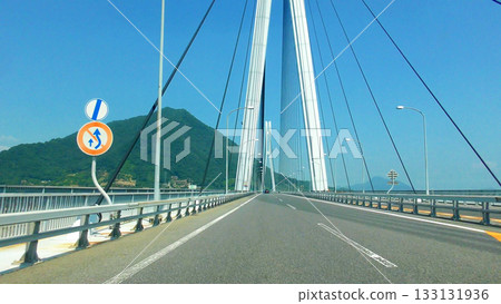 Tatara Bridge - in-car photography 133131936