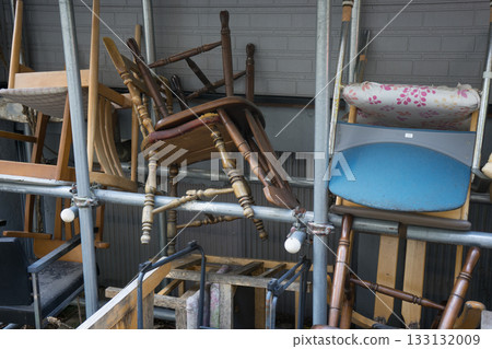 Discarded and collected chairs Discarded and collected chairs 133132009