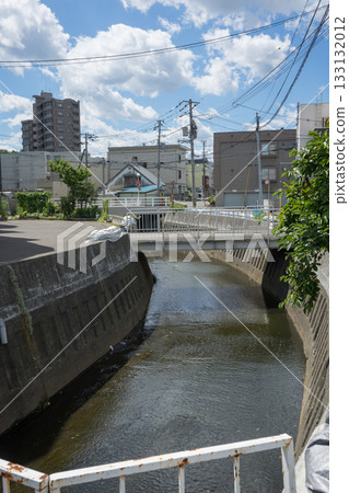 城市河流和橋樑景觀 133132012