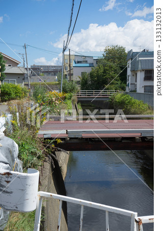 Urban river and bridge landscape 133132013
