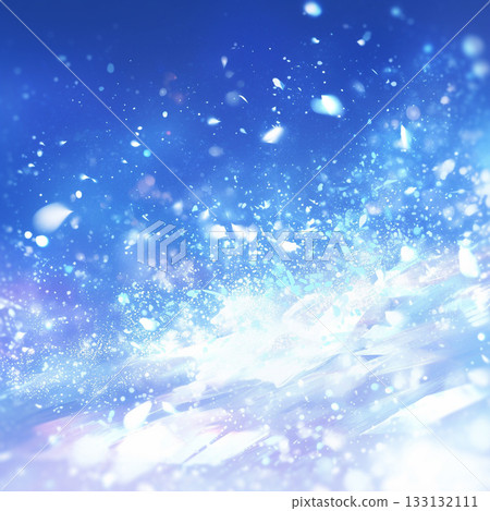 抽象的冬季雪景與天空背景AI影像 133132111