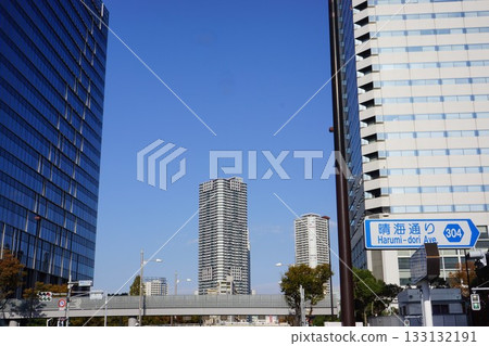Scenery around Harumi Street in Chuo Ward, Tokyo 133132191