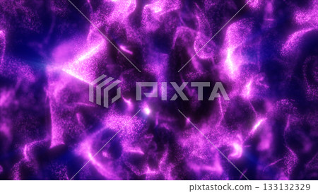 Abstract cosmic visualization of purple glowing particles forming galactic patterns in deep space Abstract cosmic visualization of purple glowing particles forming galactic patterns in deep space 133132329