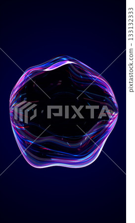 Futuristic glowing orb with neon light trails on a dark background Futuristic glowing orb with neon light trails on a dark background 133132333