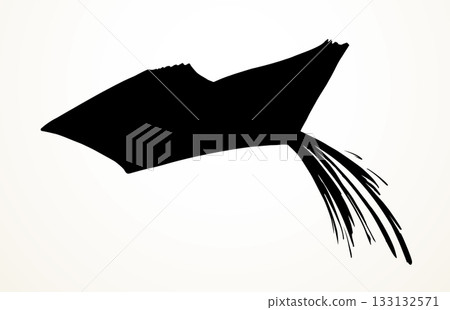 Vector drawing. Water from book 133132571