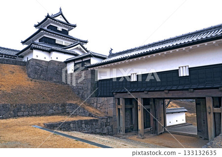 白川小峰城的御門和三重塔樓 [福島縣白川市] 133132635
