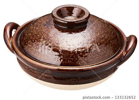 附蓋陶罐/陶瓷罐（白色背景） 133132652