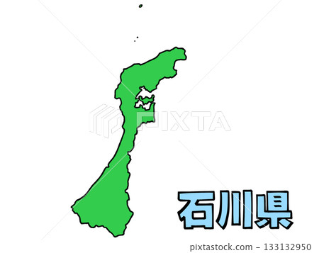 一張略顯粗糙的石川縣地圖,附有文字說明,風格簡單 一張略顯粗糙的石川縣地圖,附有文字說明,風格簡單 133132950