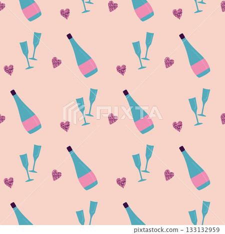 romantic seamless pattern 133132959