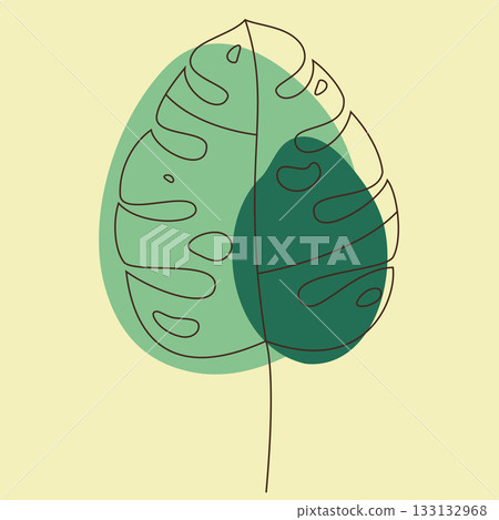 monstera leaf modern art monstera leaf modern art 133132968