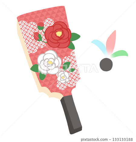 Battledore 和羽毛的插圖 133133188