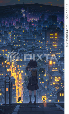 A girl overlooking 133134487