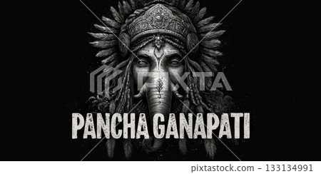 Artistic Representation of Pancha Ganapati Festival 133134991