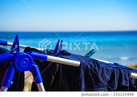 Clothes hanging to dry outdoor Clothes hanging to dry outdoor 133135499