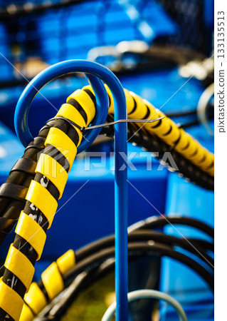 Hydraulic connections hoses in spiral wrap 133135513