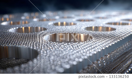 Abstract background of a 3D-rendered metallic Abstract background of a 3D-rendered metallic 133136250