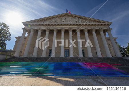 PARIS, FRANCE - October 1, 2025: National Assembly, lower house of the French parliament PARIS, FRANCE - October 1, 2025: National Assembly, lower house of the French parliament 133136316