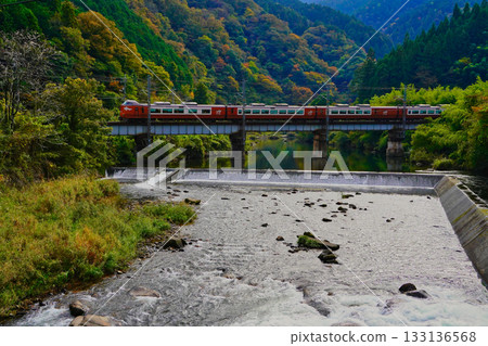 Limited Express Yakumo running through autumn leaves Limited Express Yakumo running through autumn leaves 133136568