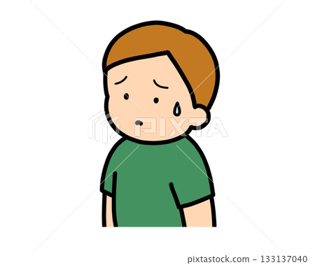 Troubled brown-haired boy Troubled brown-haired boy 133137040
