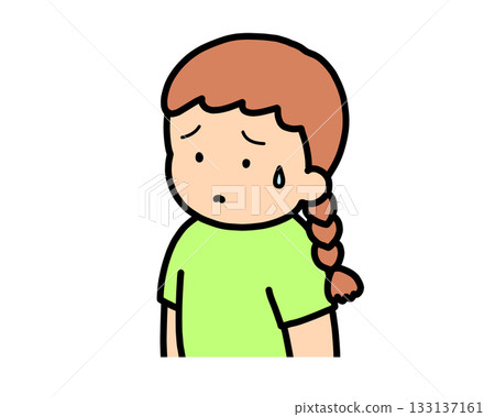 Troubled brown-haired girl Troubled brown-haired girl 133137161