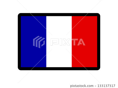 簡單的法國國旗圖標 簡單的法國國旗圖標 133137317