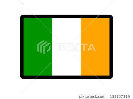 簡單的愛爾蘭國旗圖標 簡單的愛爾蘭國旗圖標 133137319