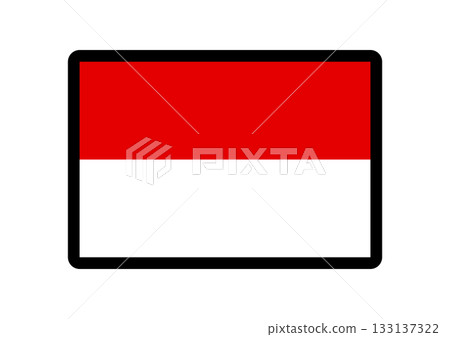 簡單的印尼國旗圖標 133137322