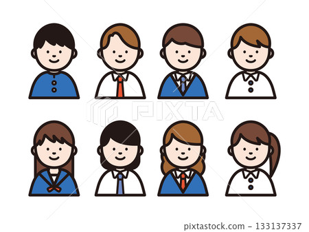 Simple student illustration icon 133137337