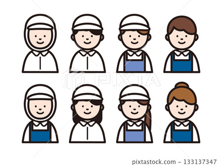 Simple food factory character icon 133137347