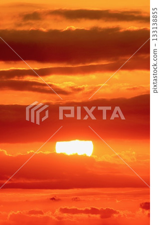 The sunrise sky dyed orange 133138855