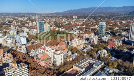 Aerial view of the city of Mendoza. Aerial view of the city of Mendoza. 133138977