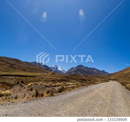 View of the Andes Mountains in the Ancash region. 133139009