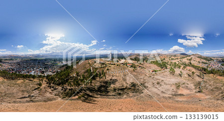 Aerial view of the Immaculate Virgin of the Conception in Huancayo. 133139015