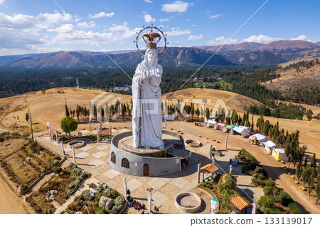 Aerial view of the Immaculate Virgin of the Conception in Huancayo. Aerial view of the Immaculate Virgin of the Conception in Huancayo. 133139017